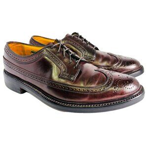 Men's Florsheim Imperial Quality Shell Cordovan Long Wingtips Size 10.5 C 5-Nail